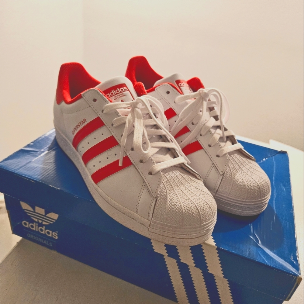 Adidas Superstar 'White Vivid Red'